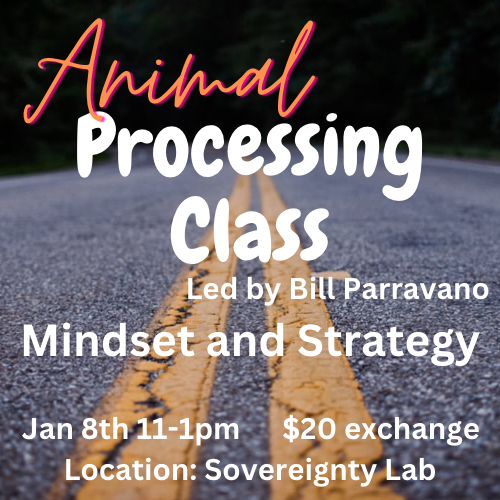 Animal Processing Class - Mindset and Strategy Jan 8, 2023