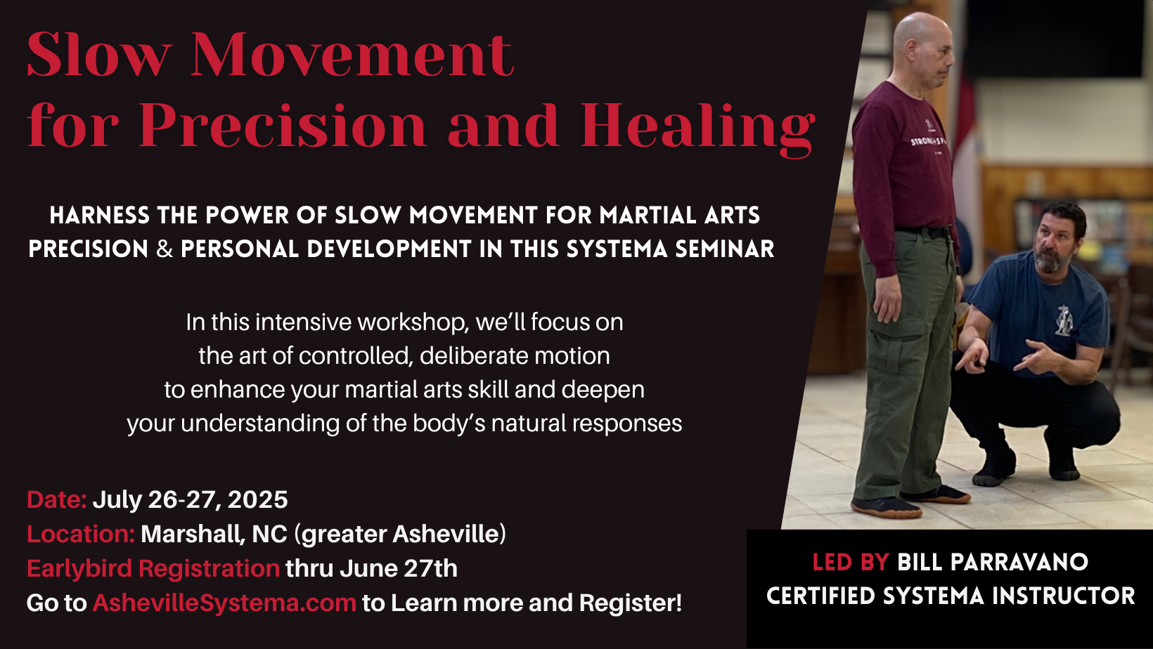 "Slow Movement for Precision and Healing" Systema Seminar